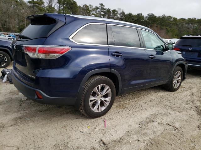 Image 3 of 2015 TOYOTA HIGHLANDER XLE 2015 with VIN 5TDJKRFH4FS156774