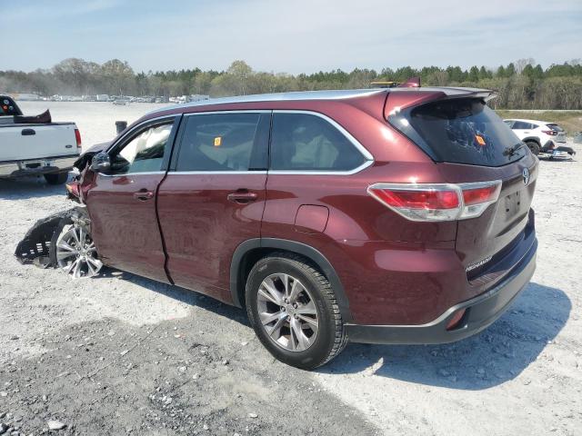 Image 2 of 2014 TOYOTA HIGHLANDER XLE 2014 with VIN 5TDKKRFH8ES024510