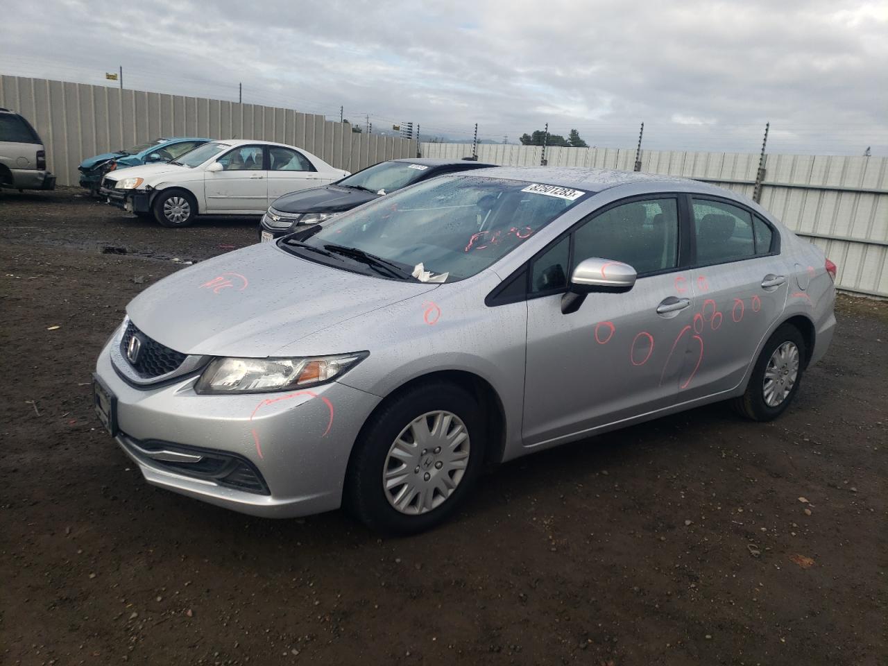 Image 1 of 2014 HONDA CIVIC LX 2014 with VIN 19XFB2F5XEE221395