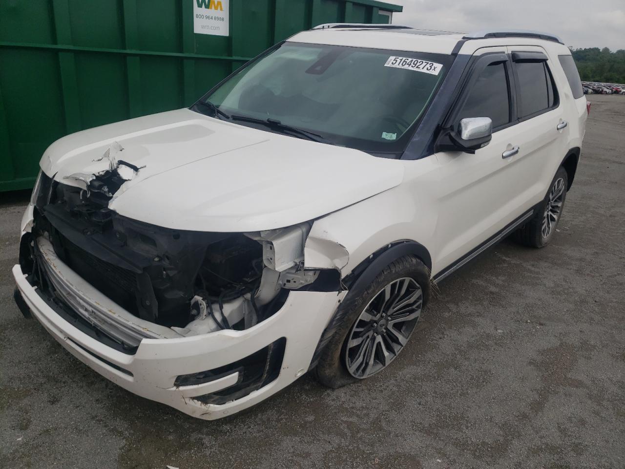 Image 1 of 2016 FORD EXPLORER PLATINUM 2016 with VIN 1FM5K8HT7GGB75677
