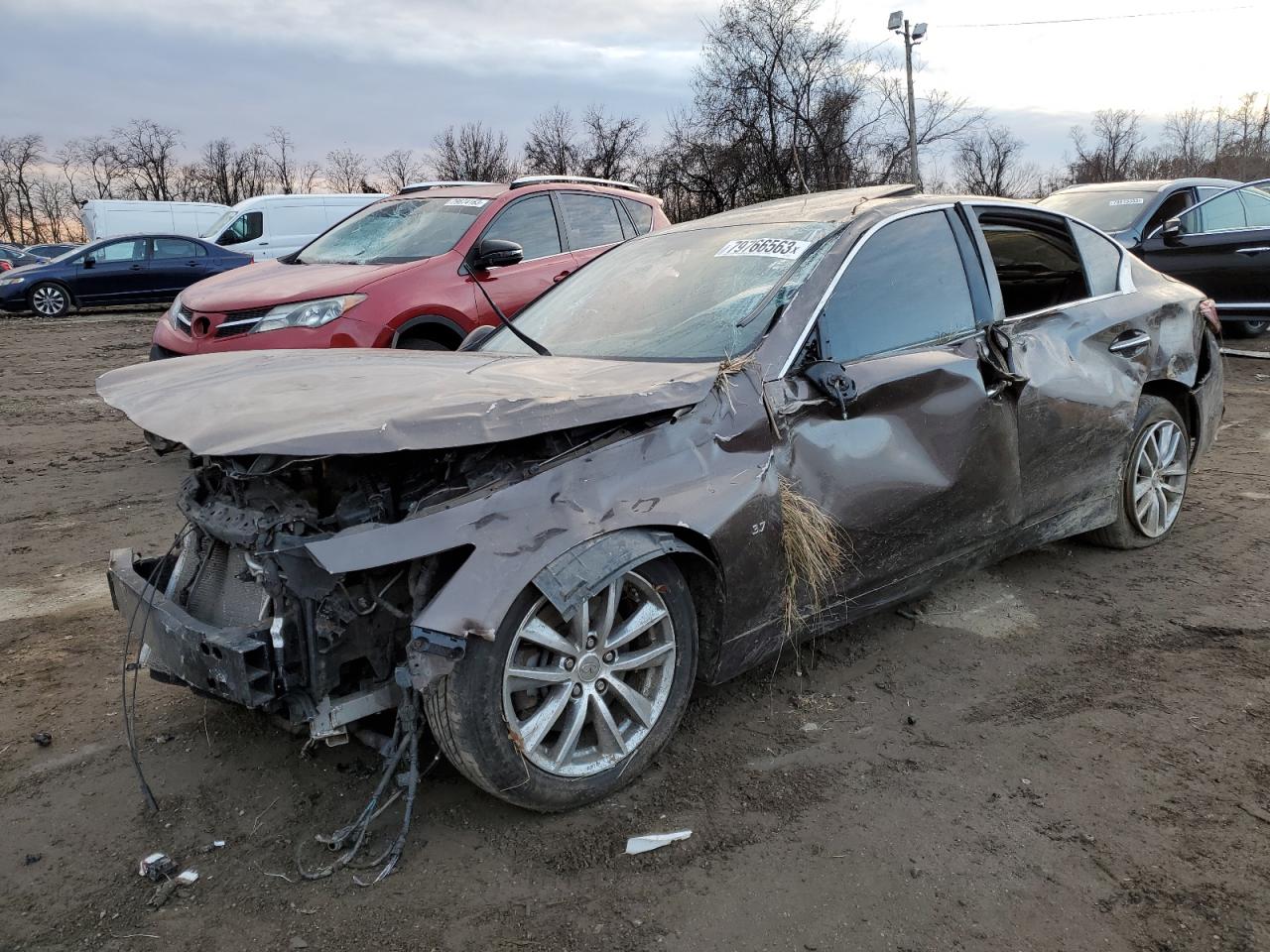 Image 1 of 2014 INFINITI Q50 BASE 2014 with VIN JN1BV7ARXEM681206