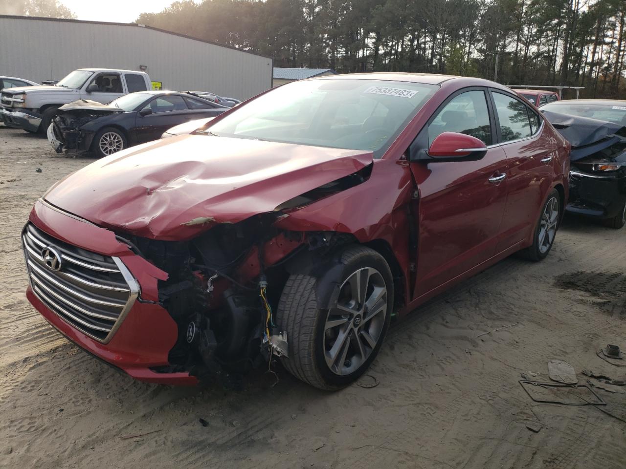 Image 1 of 2017 HYUNDAI ELANTRA SE 2017 with VIN KMHD84LF8HU196447