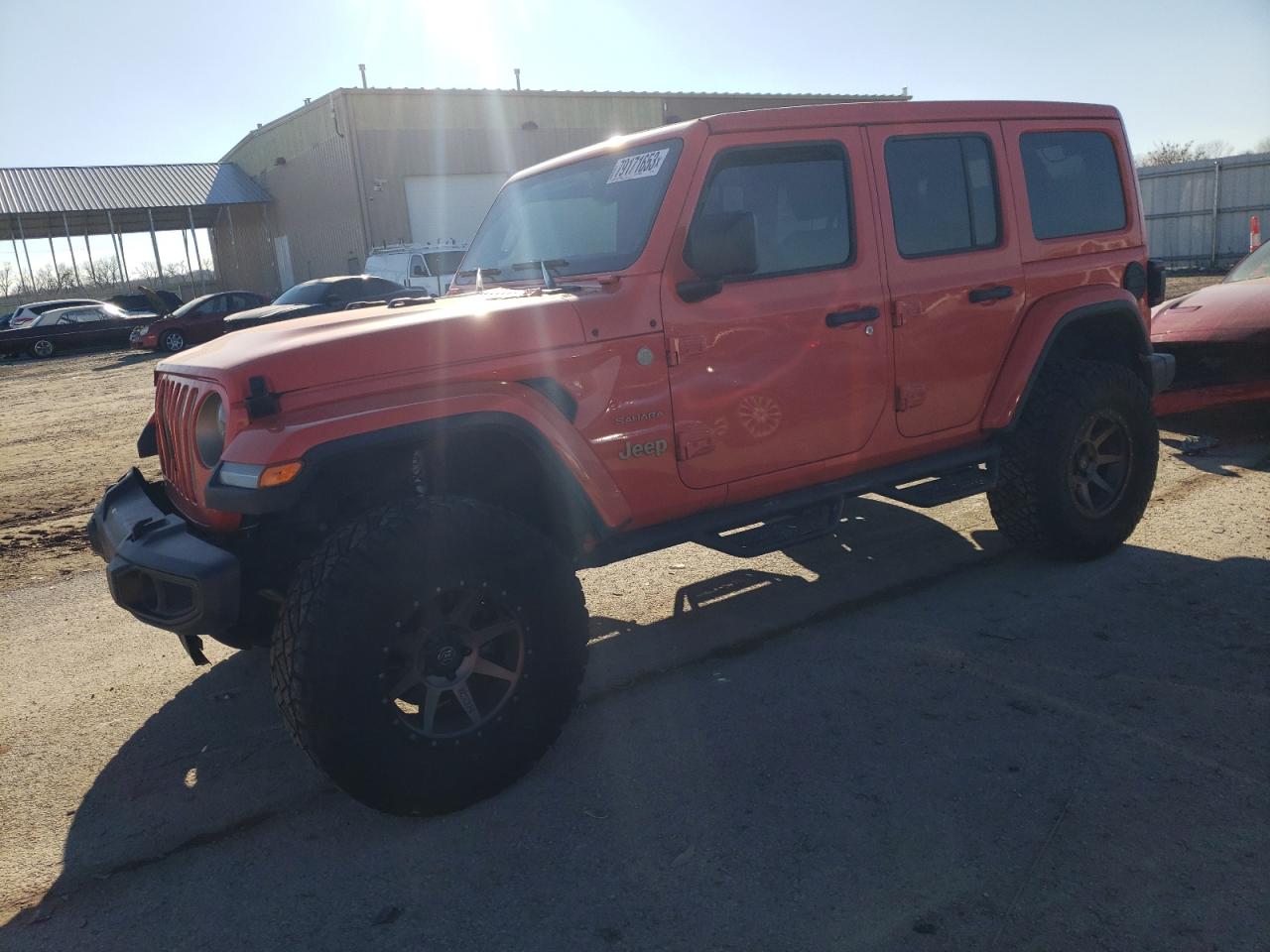 Image 1 of 2019 JEEP WRANGLER UNLIMITED SAHARA 2019 with VIN 1C4HJXEG6KW521965