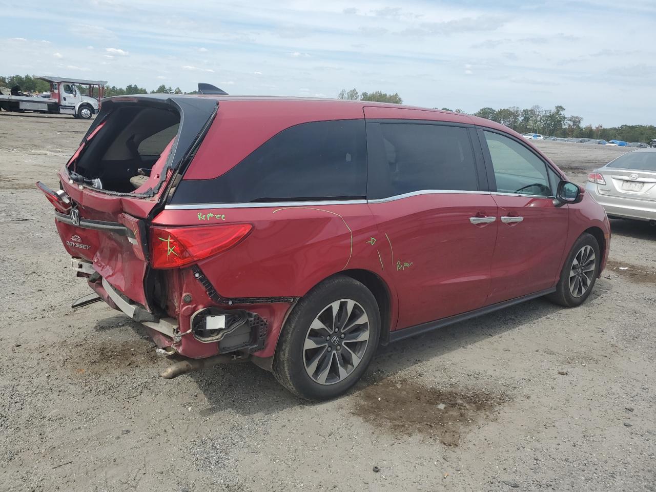 Image 3 of 2022 HONDA ODYSSEY EXL 2022 with VIN 5FNRL6H79NB044400