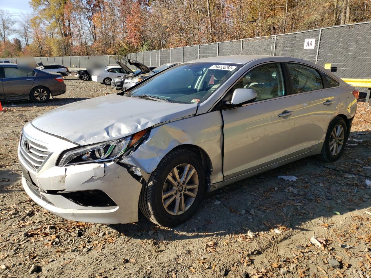 Image 1 of 2017 HYUNDAI SONATA SE 2017 with VIN 5NPE24AF5HH460618