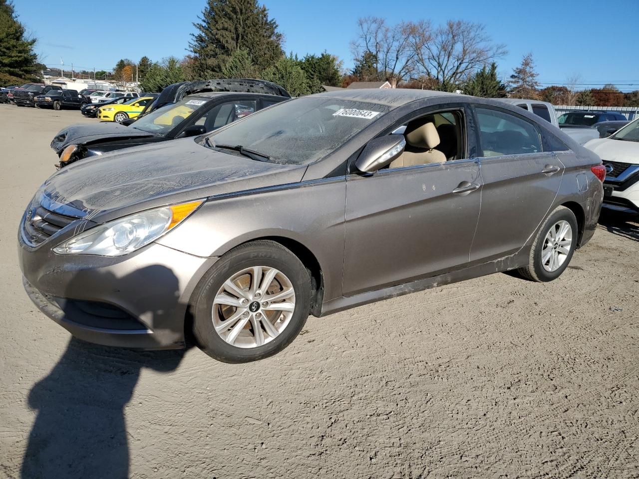 Image 1 of 2014 HYUNDAI SONATA GLS 2014 with VIN 5NPEB4AC0EH918972
