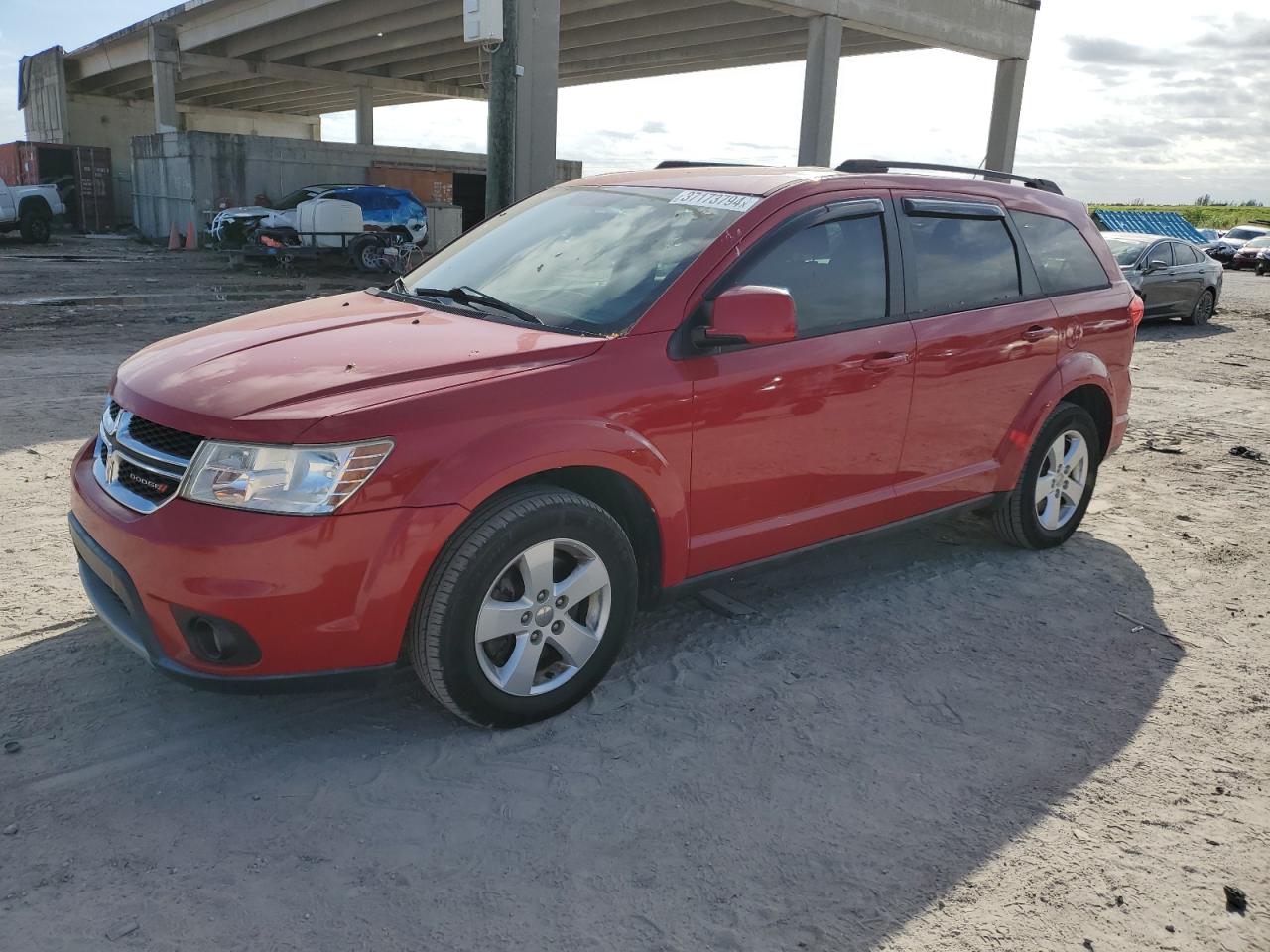 Image 1 of 2012 DODGE JOURNEY SXT 2012 with VIN 3C4PDCBGXCT393852