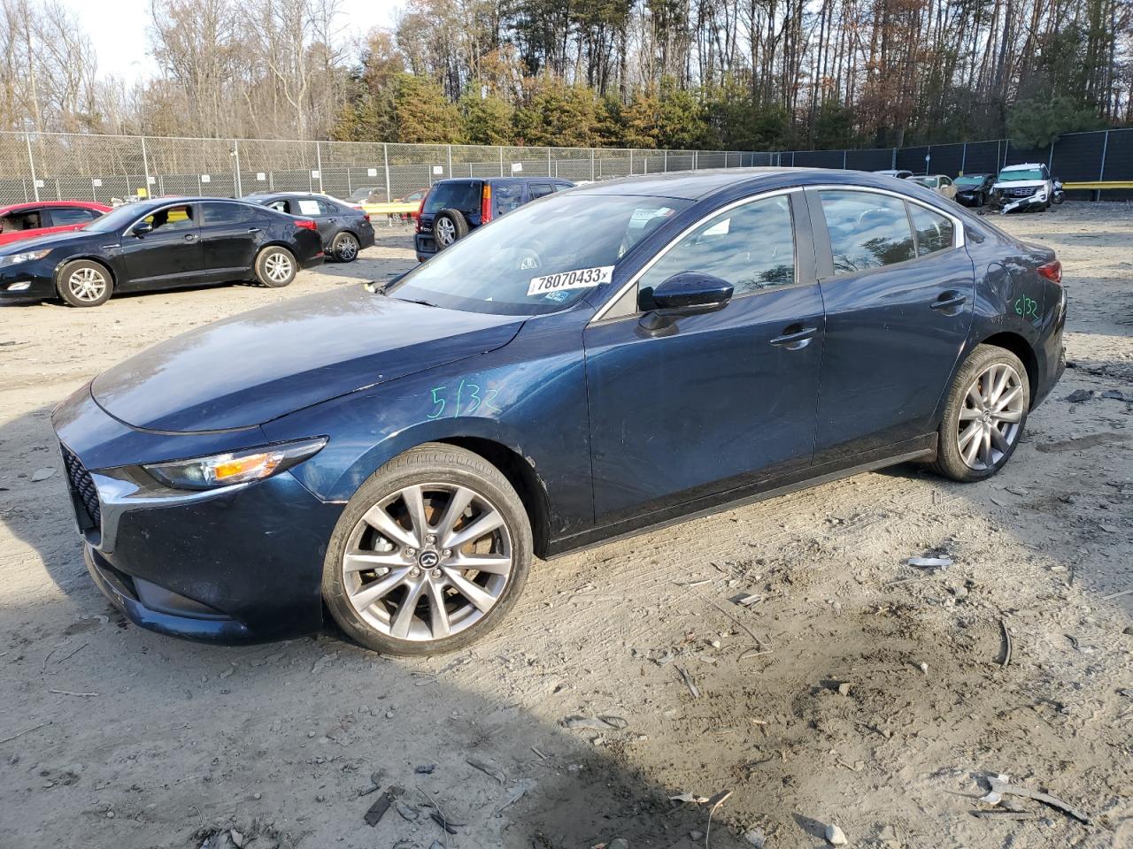 Image 1 of 2021 MAZDA 3 SELECT 2021 with VIN JM1BPABLXM1338071