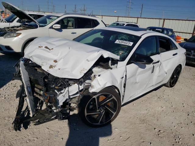 Image 1 of 2021 HYUNDAI ELANTRA N LINE 2021 with VIN KMHLR4AFXMU197346