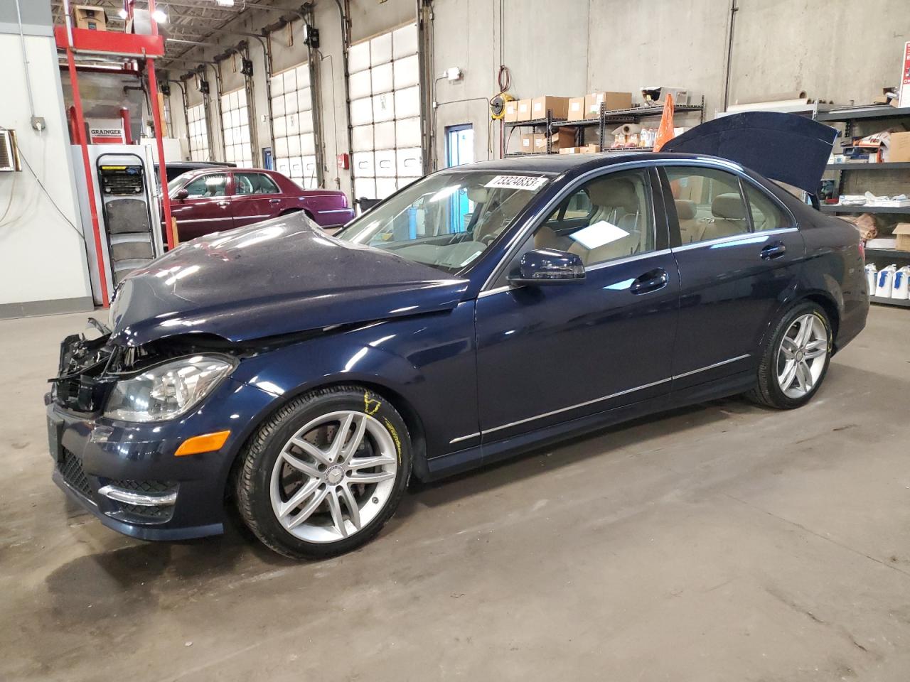 Image 1 of 2014 MERCEDES-BENZ C 300 4MATIC 2014 with VIN WDDGF8AB9ER321054