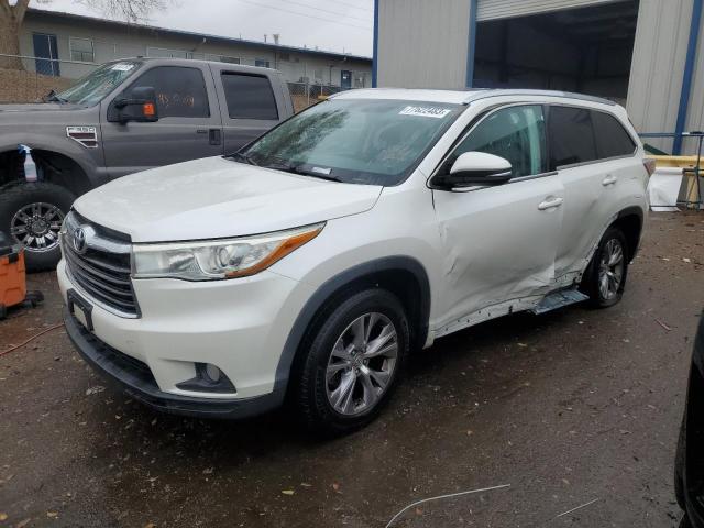Изображение 1 2015 TOYOTA HIGHLANDER XLE 2015 с VIN 5TDKKRFH8FS119750