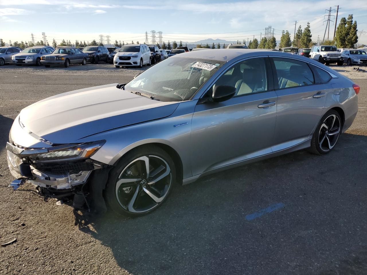 Image 1 of 2022 HONDA ACCORD HYBRID SPORT 2022 with VIN 1HGCV3F29NA014619