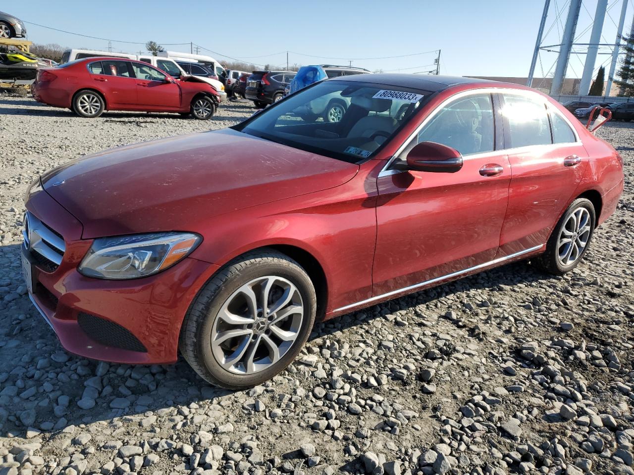 Изображение 1 2017 MERCEDES-BENZ C 300 4MATIC 2017 с VIN 55SWF4KB2HU213476