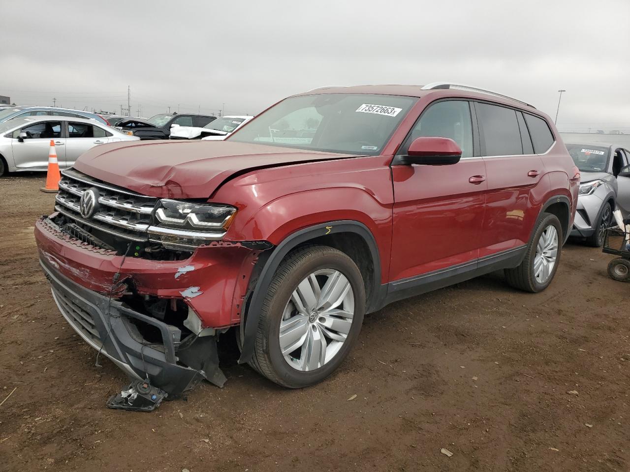 Image 1 of 2019 VOLKSWAGEN ATLAS SE 2019 with VIN 1V2WR2CA0KC562268