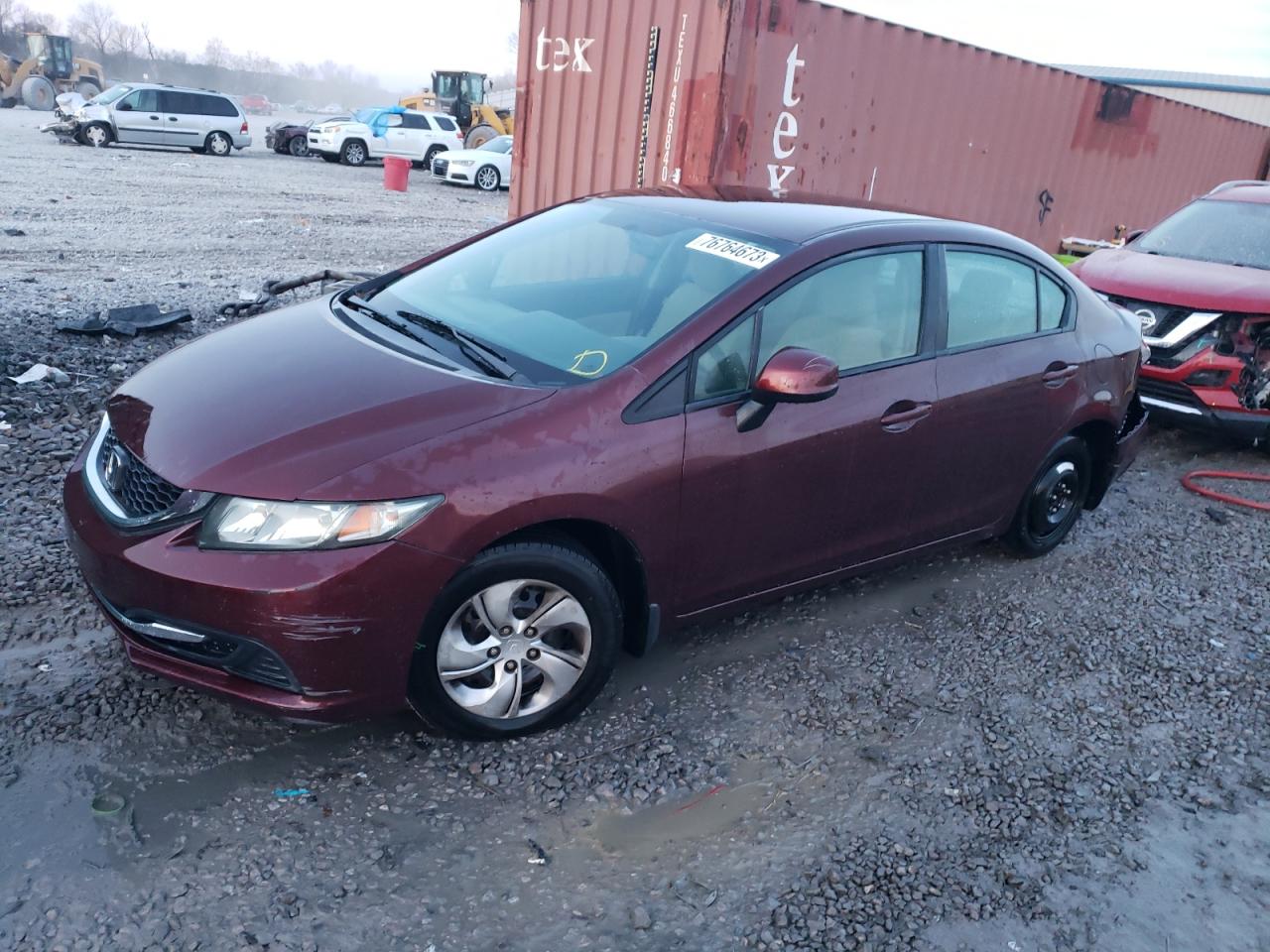 Изображение 1 2013 HONDA CIVIC LX 2013 с VIN 19XFB2F51DE009449