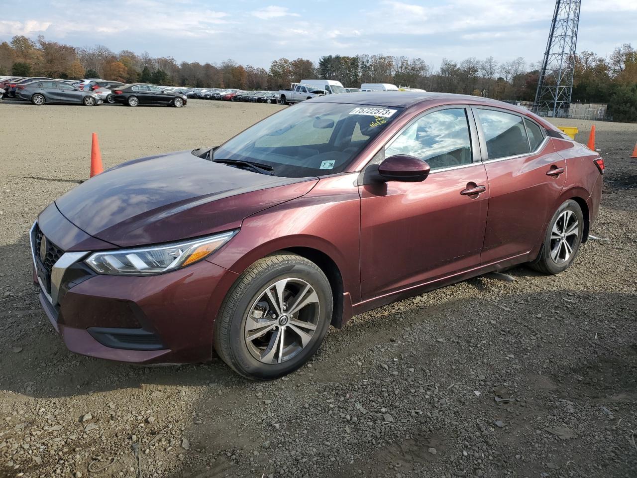 Image 1 of 2021 NISSAN SENTRA SV 2021 with VIN 3N1AB8CVXMY227800